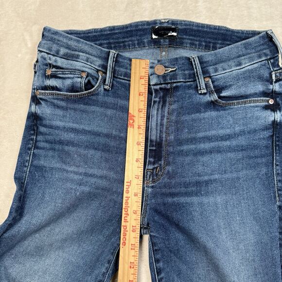 Mother Denim The Looker Ankle Fray Jeans In Need For Speed Wash Size 28 Blue - Picture 10 of 11